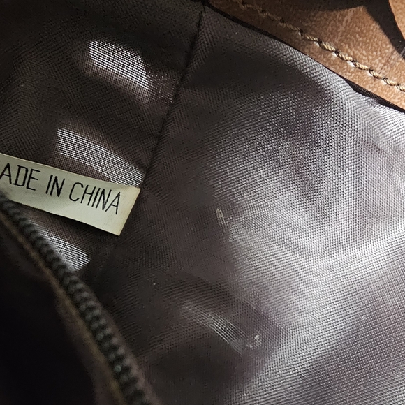 ​Bohemian Dark Brown Interlocking Leather Handbag Retro Basket Weave Bucket Bag - Picture 12 of 13